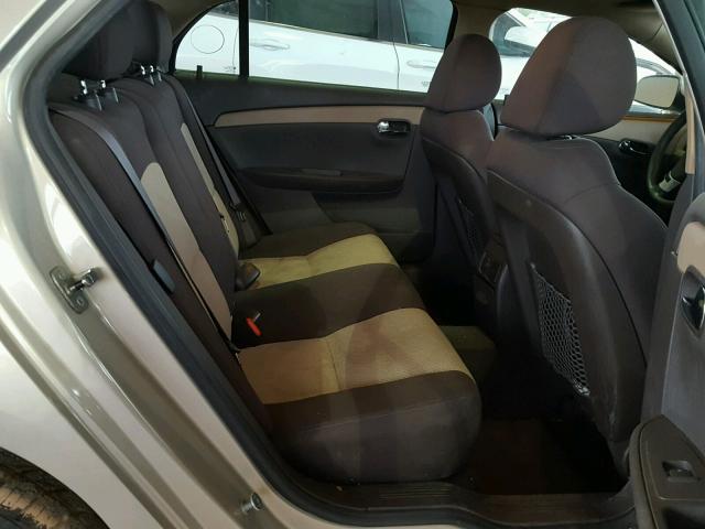 1G1ZC5EB7AF263289 - 2010 CHEVROLET MALIBU 1LT GOLD photo 6