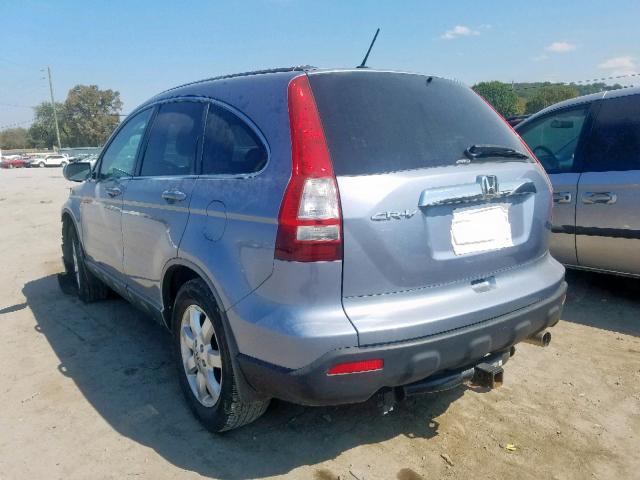 JHLRE48737C040795 - 2007 HONDA CR-V EXL SILVER photo 3