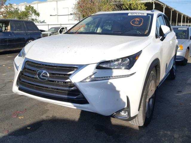 JTJBARBZ7H2114189 - 2017 LEXUS NX 200T WHITE photo 2