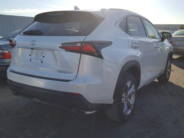 JTJBARBZ7H2114189 - 2017 LEXUS NX 200T WHITE photo 4