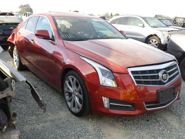 1G6AE5S34E0120145 - 2014 CADILLAC ATS PREMIU RED photo 1