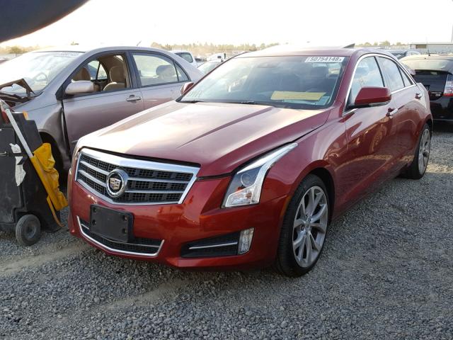 1G6AE5S34E0120145 - 2014 CADILLAC ATS PREMIU RED photo 2