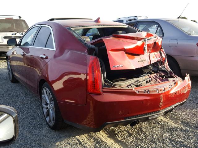 1G6AE5S34E0120145 - 2014 CADILLAC ATS PREMIU RED photo 3