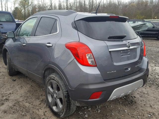 KL4CJASB0EB568057 - 2014 BUICK ENCORE GRAY photo 3