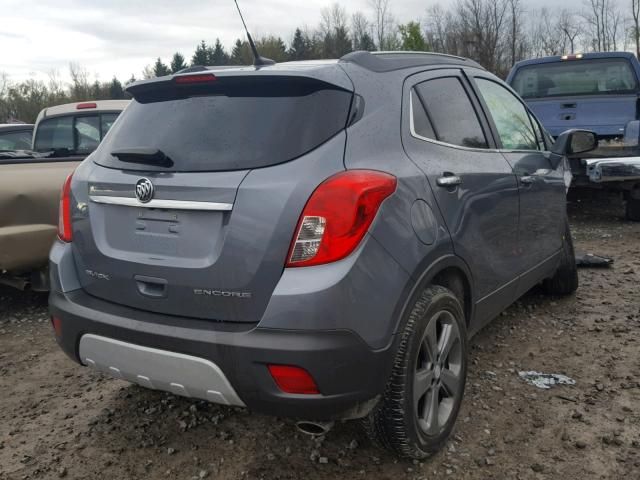 KL4CJASB0EB568057 - 2014 BUICK ENCORE GRAY photo 4