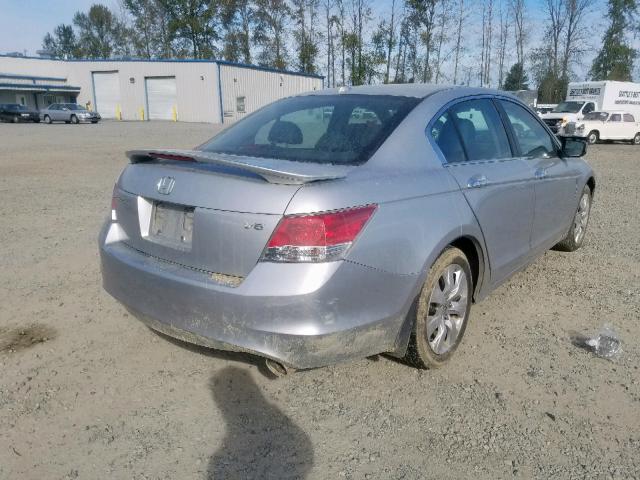 1HGCP36839A031839 - 2009 HONDA ACCORD EXL SILVER photo 4