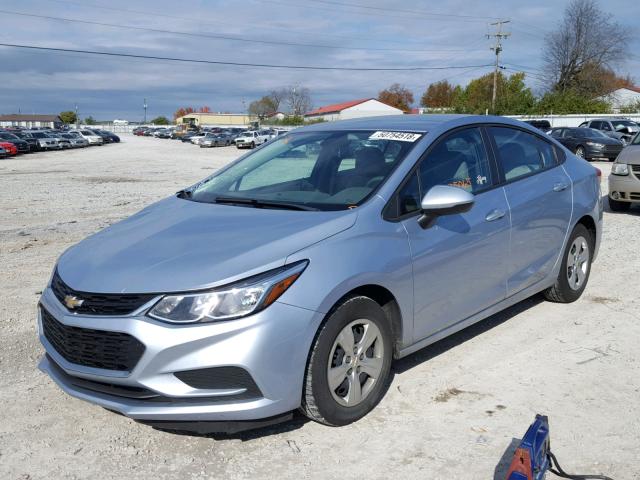 1G1BC5SM9H7147989 - 2017 CHEVROLET CRUZE LS BLUE photo 2