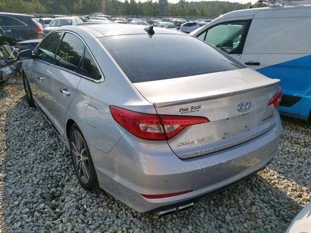 5NPE34AB8FH040732 - 2015 HYUNDAI SONATA SPO SILVER photo 3