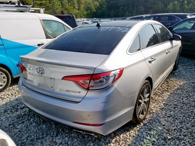 5NPE34AB8FH040732 - 2015 HYUNDAI SONATA SPO SILVER photo 4