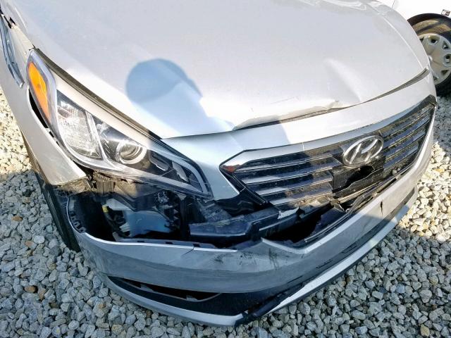 5NPE34AB8FH040732 - 2015 HYUNDAI SONATA SPO SILVER photo 9