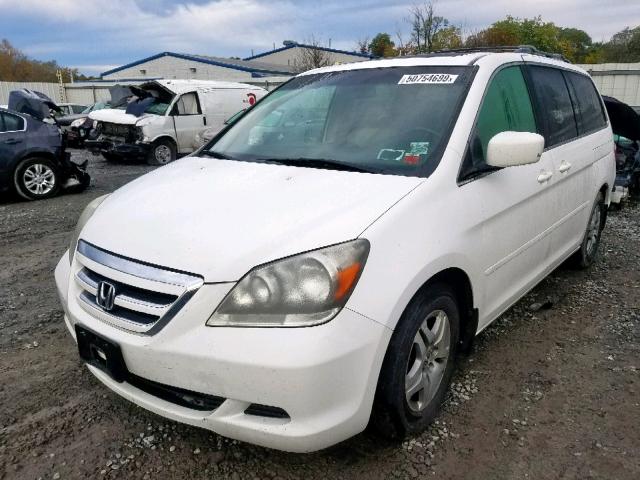 5FNRL38686B434167 - 2006 HONDA ODYSSEY EX WHITE photo 2