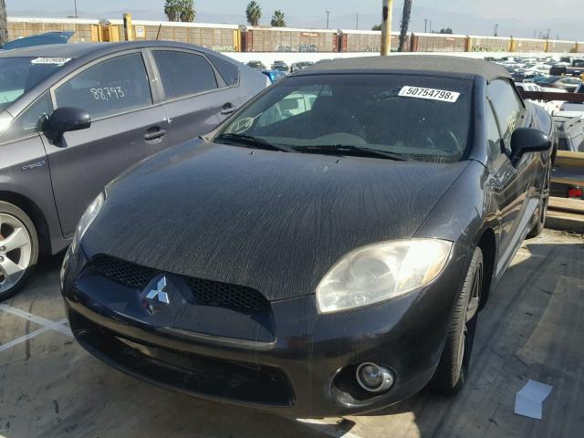 4A3AL35T07E001238 - 2007 MITSUBISHI ECLIPSE SP BLACK photo 2