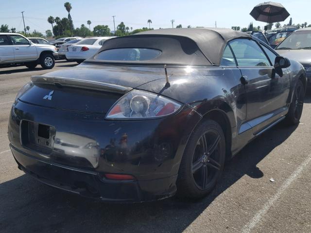 4A3AL35T07E001238 - 2007 MITSUBISHI ECLIPSE SP BLACK photo 4