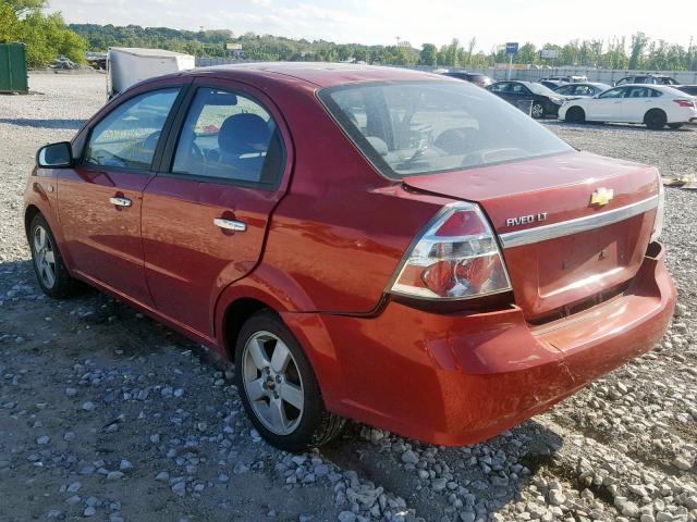 KL1TG56658B009334 - 2008 CHEVROLET AVEO LT RED photo 3