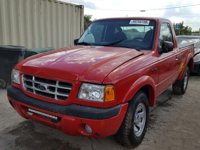 1FTYR10U73PB68120 - 2003 FORD RANGER RED photo 2