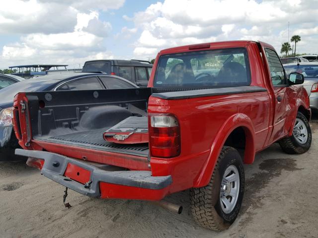 1FTYR10U73PB68120 - 2003 FORD RANGER RED photo 4