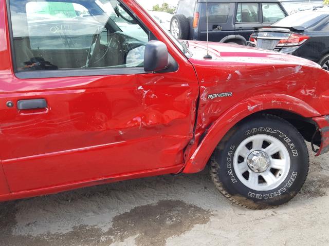 1FTYR10U73PB68120 - 2003 FORD RANGER RED photo 9