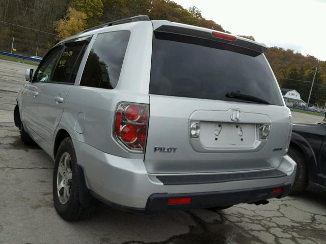 5FNYF18338B010914 - 2008 HONDA PILOT SE SILVER photo 3