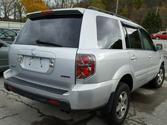 5FNYF18338B010914 - 2008 HONDA PILOT SE SILVER photo 4