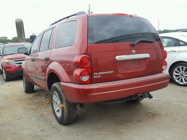 1D4HB48N66F144343 - 2006 DODGE DURANGO SL RED photo 3