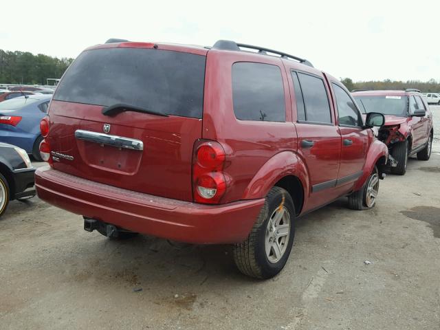 1D4HB48N66F144343 - 2006 DODGE DURANGO SL RED photo 4