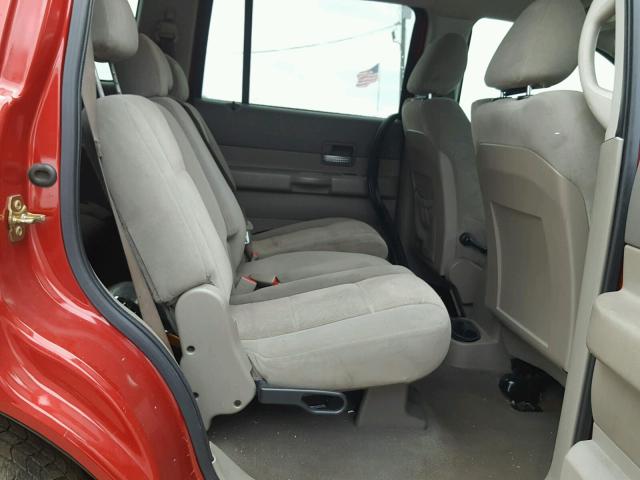 1D4HB48N66F144343 - 2006 DODGE DURANGO SL RED photo 6