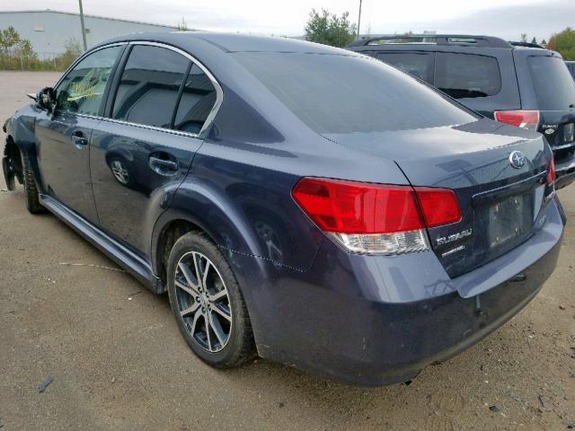 4S3BMGA69E3006331 - 2014 SUBARU LEGACY 2.5 GRAY photo 3