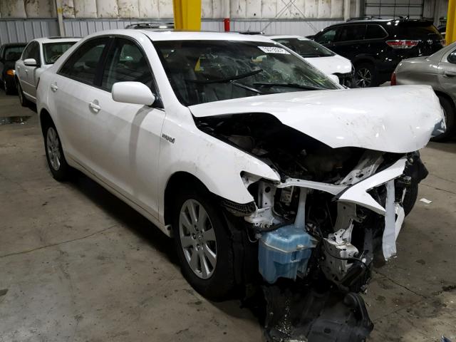 JTNBB46K393051762 - 2009 TOYOTA CAMRY HYBR WHITE photo 1