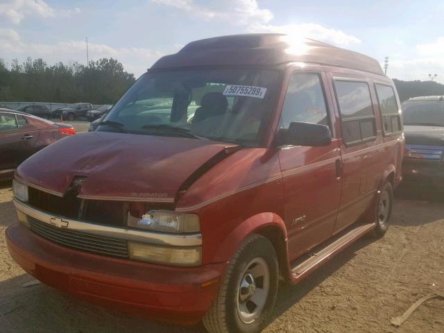 1GBDM19W9YB107216 - 2000 CHEVROLET ASTRO BURGUNDY photo 2