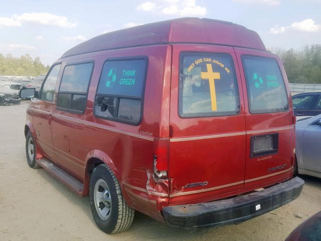 1GBDM19W9YB107216 - 2000 CHEVROLET ASTRO BURGUNDY photo 3