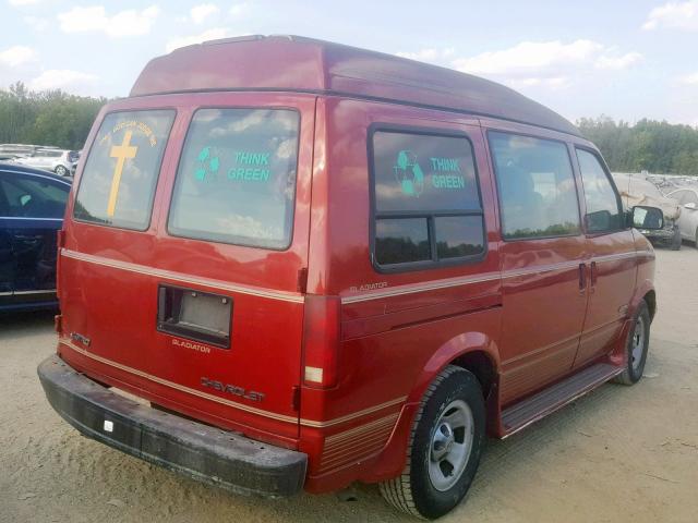 1GBDM19W9YB107216 - 2000 CHEVROLET ASTRO BURGUNDY photo 4