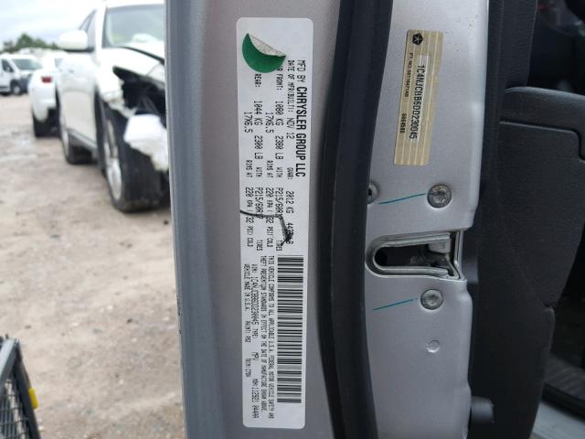 1C4NJCBB6DD230045 - 2013 JEEP COMPASS SP 银色 照片 10