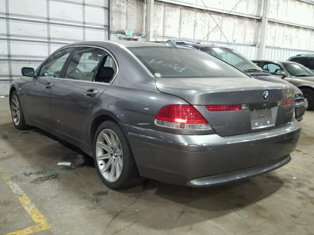 WBAGN63585DS60332 - 2005 BMW 745 LI GRAY photo 3