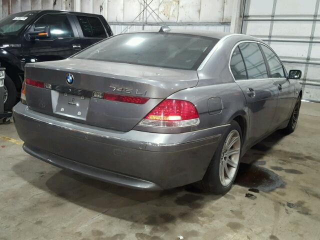 WBAGN63585DS60332 - 2005 BMW 745 LI GRAY photo 4