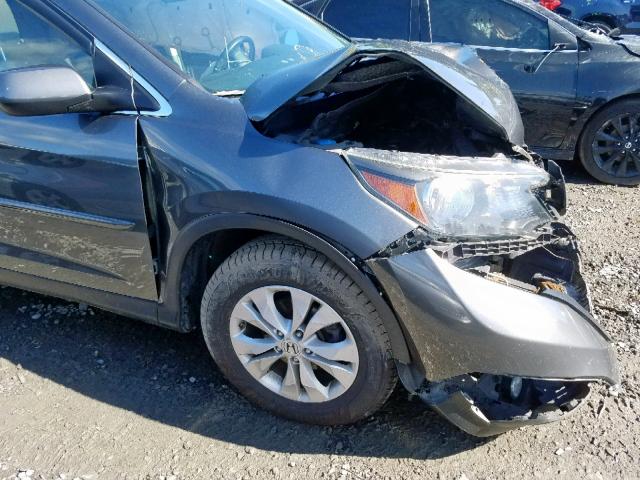 2HKRM4H73DH651877 - 2013 HONDA CR-V EXL GRAY photo 9