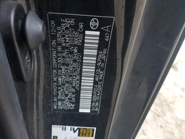 JTKDE3B79A0313721 - 2010 TOYOTA SCION TC 黑色 照片 10