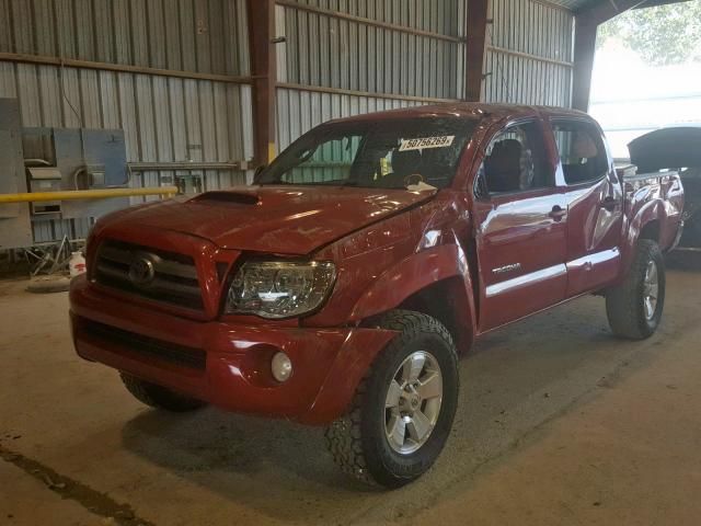 3TMJU62N89M079352 - 2009 TOYOTA TACOMA DOU RED photo 2