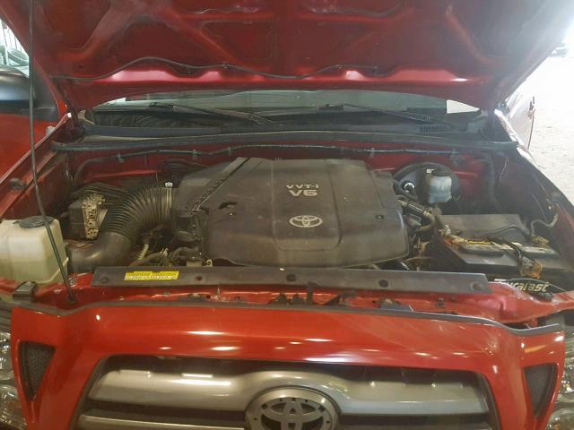 3TMJU62N89M079352 - 2009 TOYOTA TACOMA DOU RED photo 7