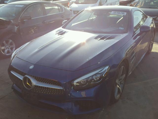 WDDJK7DA8HF043381 - 2017 MERCEDES-BENZ SL 550 BLUE photo 2