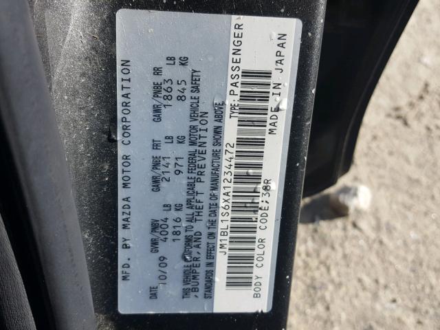 JM1BL1S6XA1234472 - 2010 MAZDA 3 S GRAY photo 10