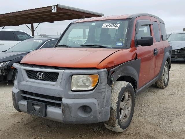 5J6YH185X4L003505 - 2004 HONDA ELEMENT EX ORANGE photo 2