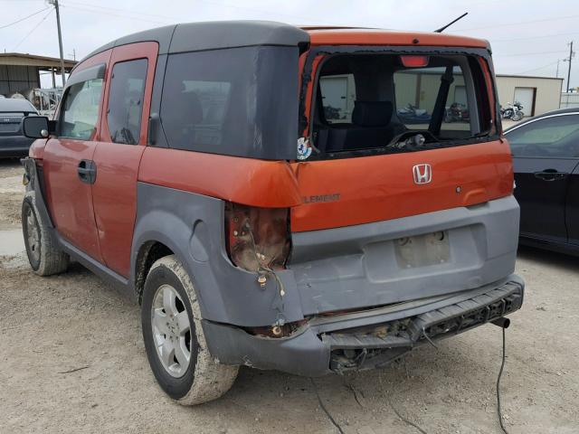 5J6YH185X4L003505 - 2004 HONDA ELEMENT EX ORANGE photo 3