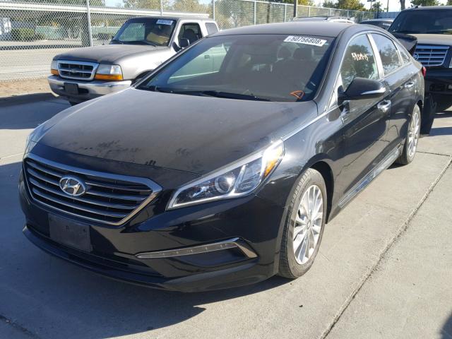 5NPE34AF8FH021780 - 2015 HYUNDAI SONATA SPO BLACK photo 2