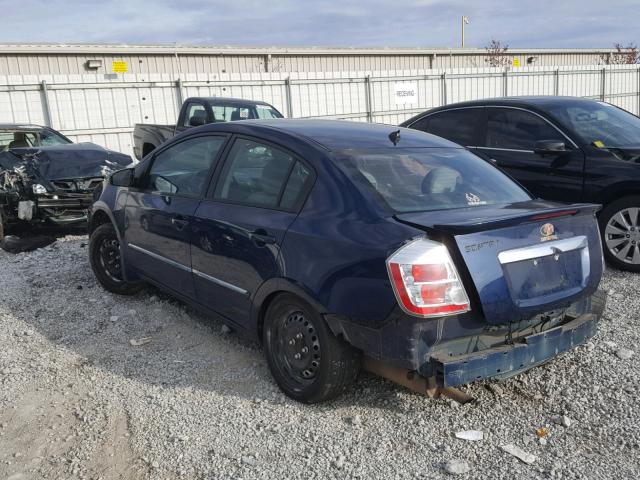 3N1AB6AP3CL643322 - 2012 NISSAN SENTRA 2.0 BLUE photo 3