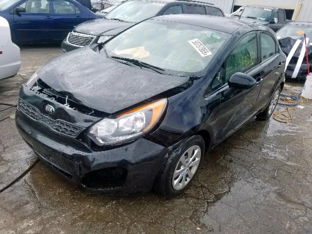 KNADM5A3XD6179997 - 2013 KIA RIO LX BLACK photo 2