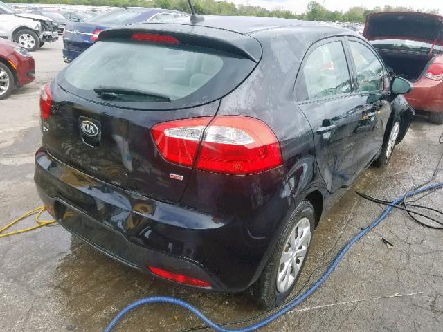 KNADM5A3XD6179997 - 2013 KIA RIO LX BLACK photo 4