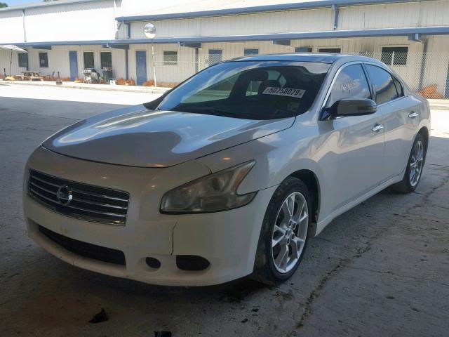 1N4AA51E19C861066 - 2009 NISSAN MAXIMA S WHITE photo 2