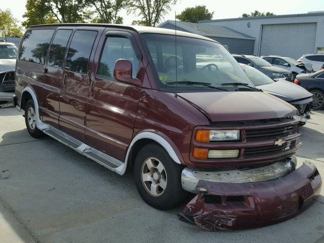 1GNFG65R921136163 - 2002 CHEVROLET EXPRESS G1 BURGUNDY photo 1