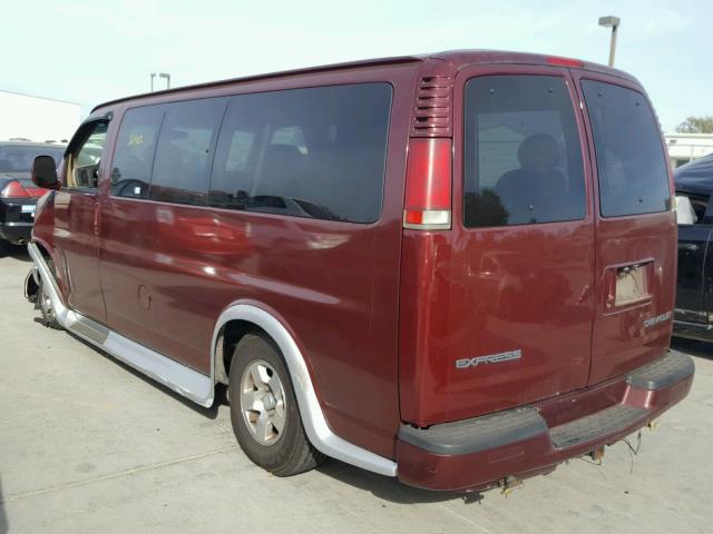 1GNFG65R921136163 - 2002 CHEVROLET EXPRESS G1 BURGUNDY photo 3