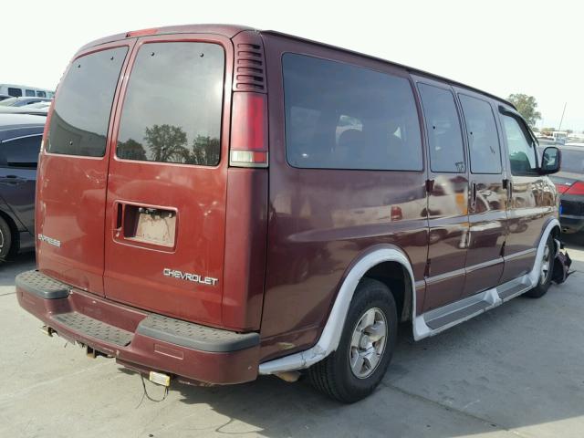 1GNFG65R921136163 - 2002 CHEVROLET EXPRESS G1 BURGUNDY photo 4